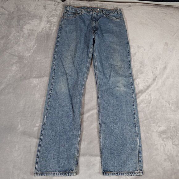 Vintage Levis 505 Regular Fit Straight Leg Denim Jeans Mens 38x34 (Fits 36x34) - Picture 1 of 14